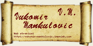 Vukomir Mankulović vizit kartica